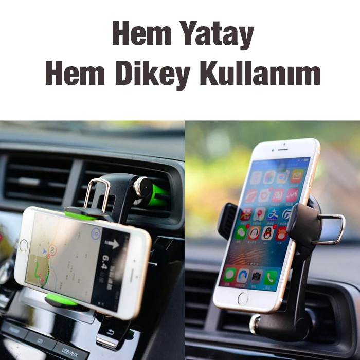 Ally 360 Dönebilen Araç Klima Havalandırma Bölmesi Kancalı Telefon Tutucu-(5775) - Görsel 6