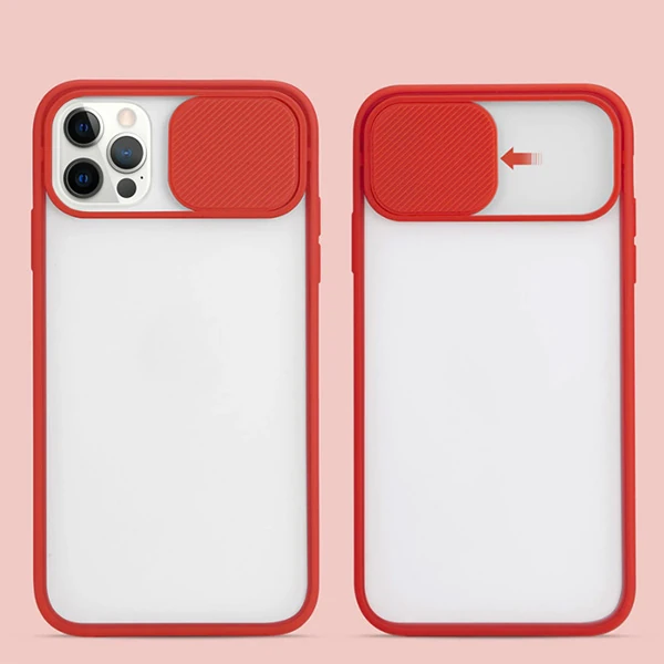 Ally İPhone 12 Pro Max 6.7 Kamera koruyucu Sürgülü Şeffaf Kılıf-(5775) - Görsel 3