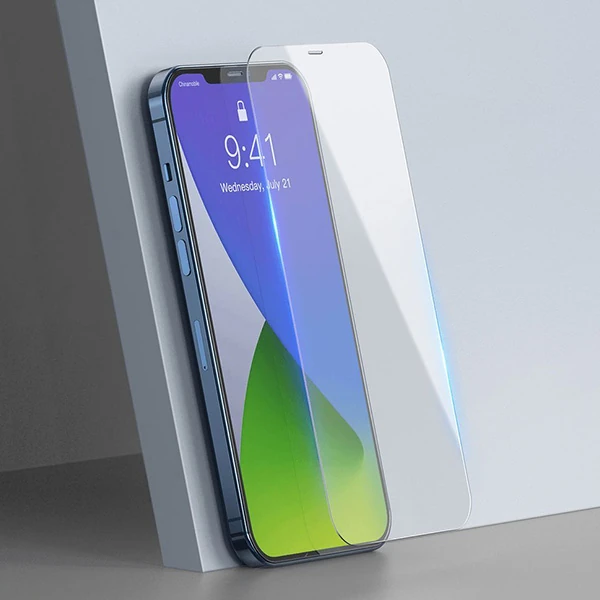 Baseus İPhone 12/12 PRO 6.1 0.3mm Antiblue Cam Ekran Koruyucu 2Adet-(5775) - Görsel 5