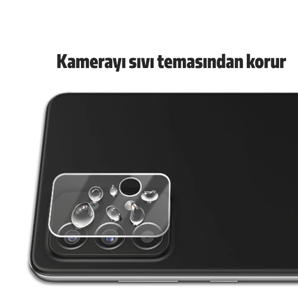 SM Galaxy A52-A72 Tempered Cam Kamera Koruyucu-(5775) - Görsel 3