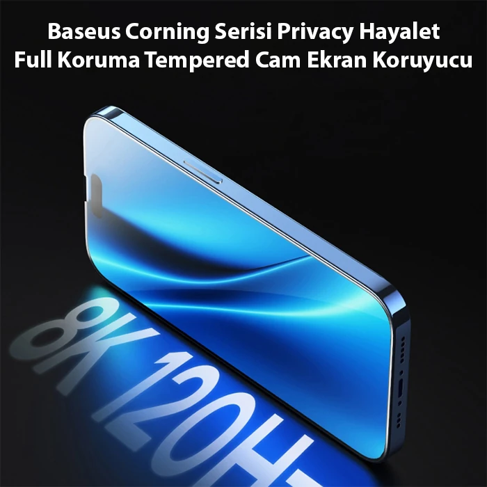Baseus Corning iPhone 15 Privacy Hayalet Full Koruma Tempered Cam Ekran Koruyucu-(5775) - Görsel 2