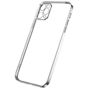 ALLY İPhone 12 Pro 6.1 Metal Görünümlü Darbeye Dayanıklı Silikon Kılıf-(5775)