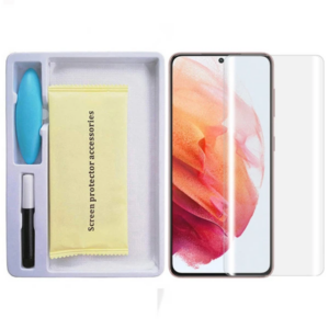 SM Galaxy S21 Full Uv Liquid+uv Işık 3DKırılmaz Cam Ekran Koruyucu-(5775)