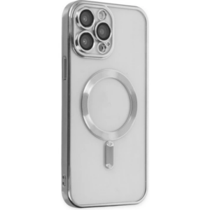 ALLY iPhone 12 Pro Max 6.7inç Renkli Kenar Lazer Çerçeveli Magsafe Uyumlu Silikon Kılıf-(5775)