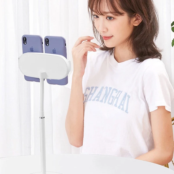 ALLY Masa Üstü 2 Telefon Tutucu Stand YoutuberCanlı Yayın Selfie TikTok Makeup-(5775) - Görsel 3