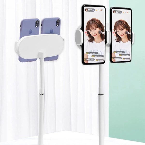 ALLY Masa Üstü 2 Telefon Tutucu Stand YoutuberCanlı Yayın Selfie TikTok Makeup-(5775) - Görsel 4