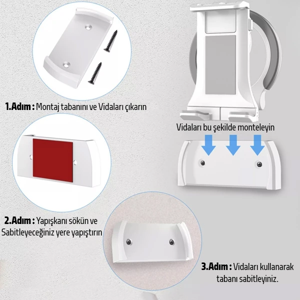 ALLY PB-47B Askılı Katlanabilen Çok İşlevli Tablet -Telefon Standı Tutucu-(5775) - Görsel 5