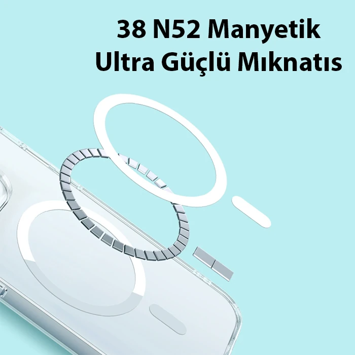 Baseus Crystal iPhone 14 Plus 6.7 Magsafe Silikon Kılıf + Tempered Ekran Koruyucu Set-(5775) - Görsel 4