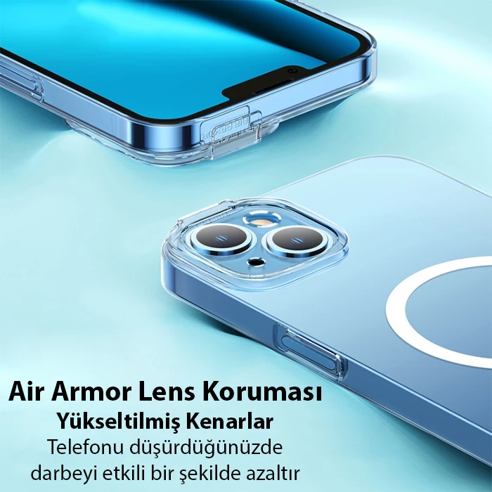 Baseus Crystal iPhone 14 Plus 6.7 Magsafe Silikon Kılıf + Tempered Ekran Koruyucu Set-(5775) - Görsel 5