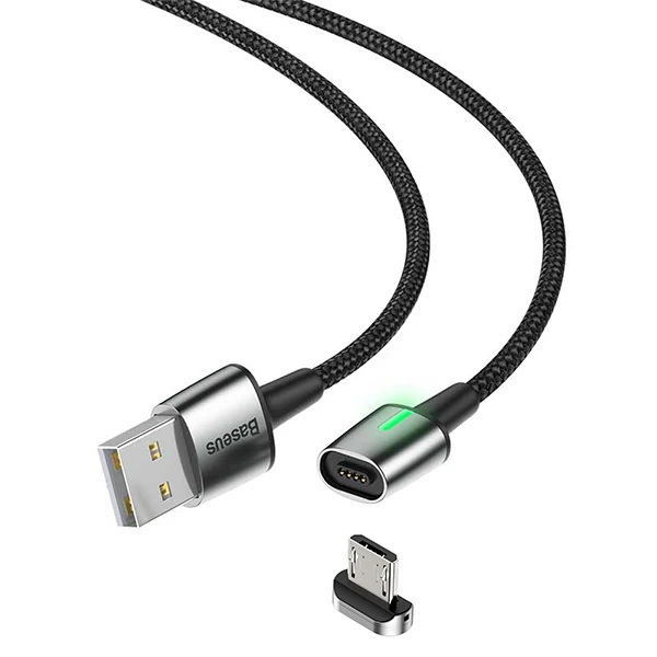 Baseus Zinc Magnetic Usb Kablo Şarj Android Mikro Başlık 2Metre 1.5A-(5775) - Görsel 3