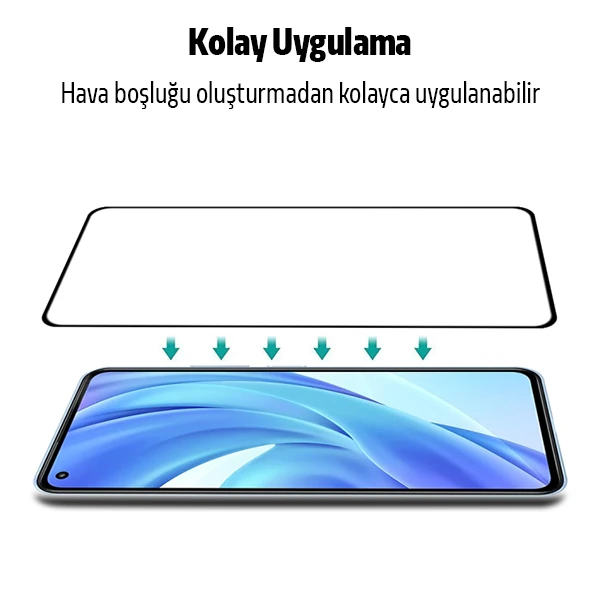 Xiaomi Mi 11 Lite Full Glue Full Kaplama Tempered Cam Ekran Koruyucu-(5775) - Görsel 5