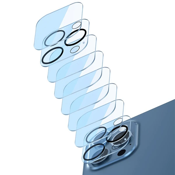 BASEUS iPhone 12 Pro 6.1 3D Full Kaplama Kamera Koruyucu Cam 2 Adet Set-(5775) - Görsel 4