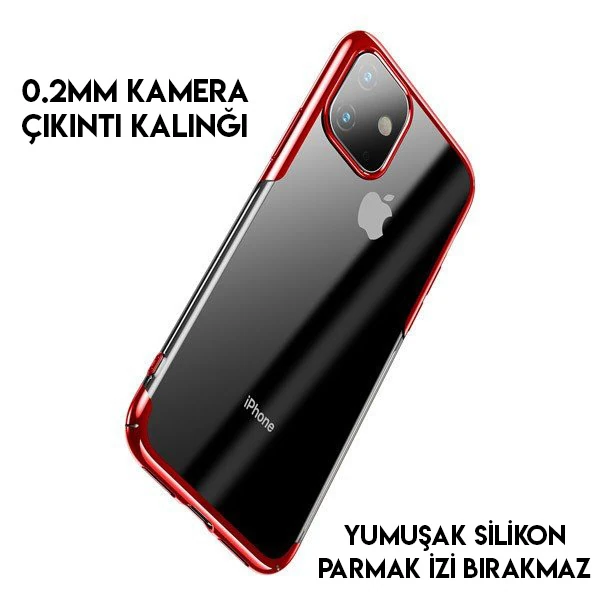 Baseus Shining Case İPhone 11 Pro Max 6.5 Ultra ince Silikon Kılıf-(5775) - Görsel 4