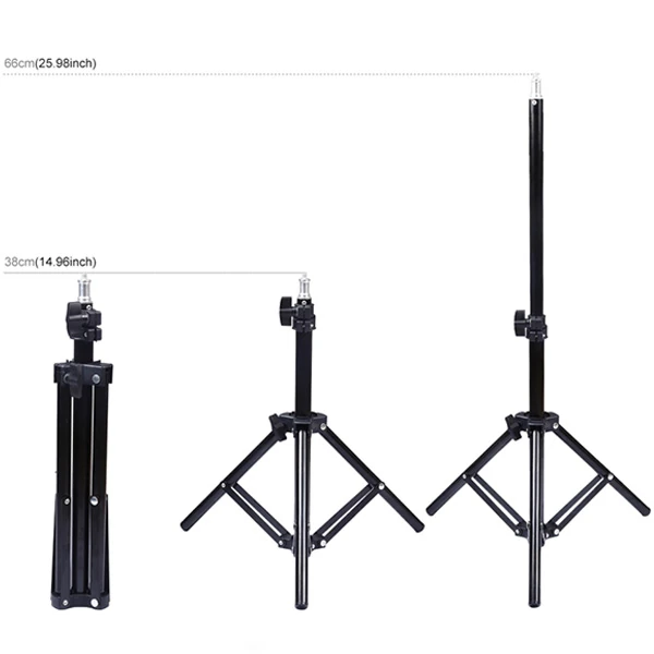 PULUZ 70CM Çift Telefon tutucu 6.2CM Led Işık Stand YoutuberCanlı Yayın Selfie TikTok Makeup-(5775) - Görsel 4