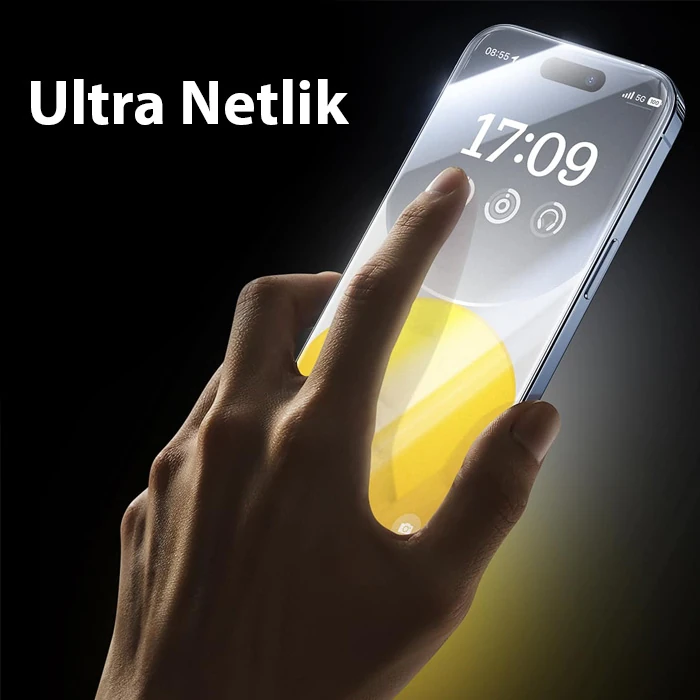 Baseus Crystalline iPhone 14 Plus/13 Pro Max için Parlama Önleyici Tempered Cam Ekran Koruyucu-(5775) - Görsel 2