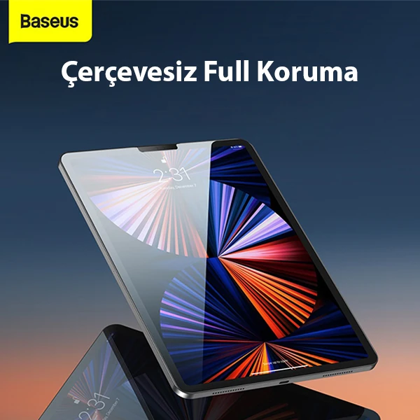 Baseus iPad 9.7 2018 / 2017 / Pro 9.7 / Air 2 / Air Tempered Cam Ekran Koruyucu-(5775) - Görsel 3