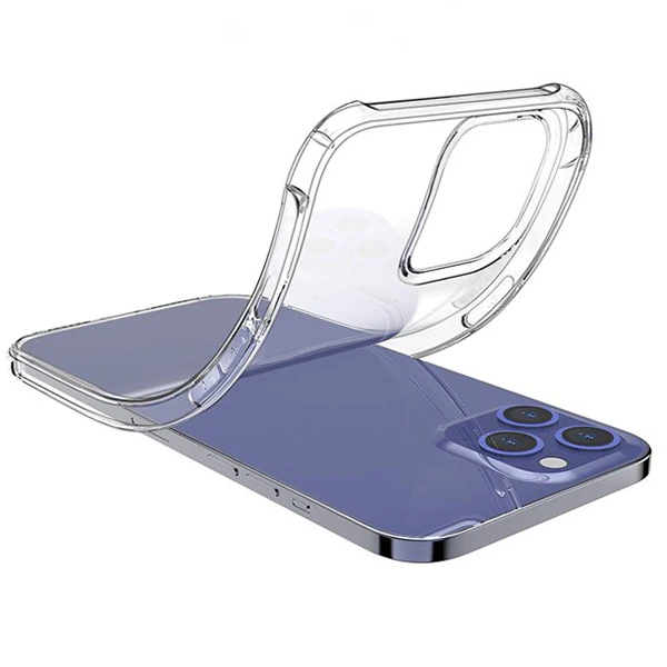 İPhone 12 Pro Max 6.7 Anti-Drop Silikon Kılıf Shockproof Şeffaf kılıf-(5775) - Görsel 2