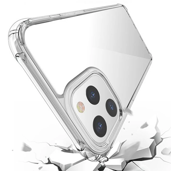 İPhone 12 Pro Max 6.7 Anti-Drop Silikon Kılıf Shockproof Şeffaf kılıf-(5775) - Görsel 5