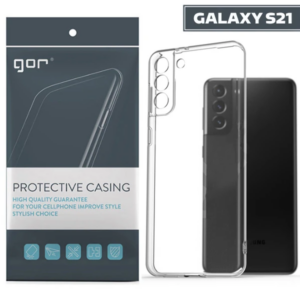 GOR Samsung Galaxy S21 Kılıf Kamera Korumalı Şeffaf Silikon Kılıf-(5775)