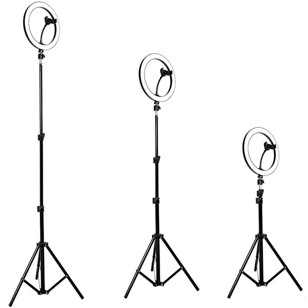 ALLY 10 İnch Halka Led Tripod(1.30M)Youtuber Video Selfie Stüdyo Makyaj Işığı-(5775) - Görsel 5