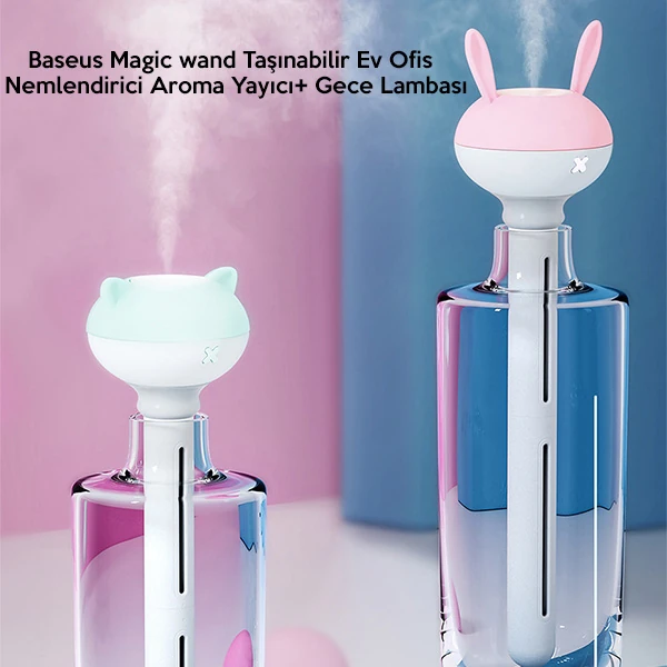 Baseus Magic wand Ev Ofis Nemlendirici Aroma Yayıcı+ Gece Lambası-(5775) - Görsel 3