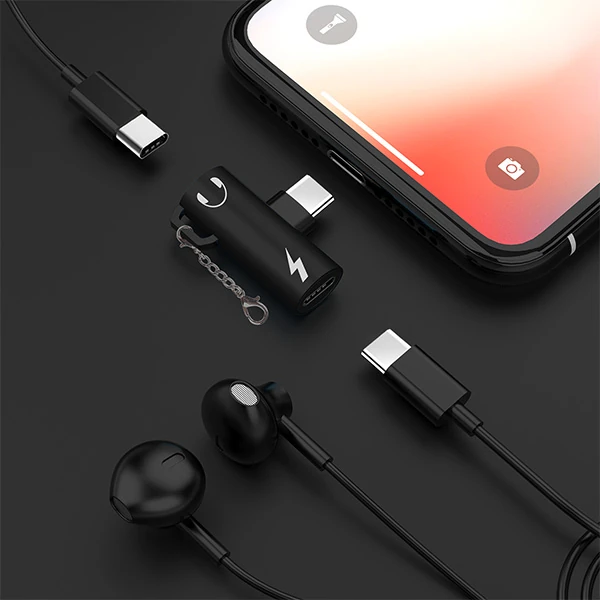 Anahtarlık Dual Usb Type C Şarj Dönüştürücü Başlık Adaptör-(5775) - Görsel 2