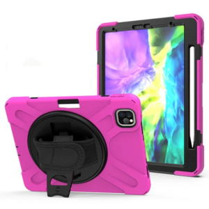 iPad Air 4. Nesil 10.9 Kılıf Shockproof 3 Katmanlı Standlı Zırh Kılıf Kalem Yerli-(5775)