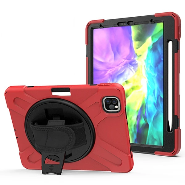 iPad Air 4. Nesil 10.9 Kılıf Shockproof 3 Katmanlı Standlı Zırh Kılıf Kalem Yerli-(5775) - Görsel 2