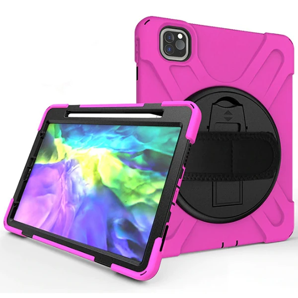 iPad Air 4. Nesil 10.9 Kılıf Shockproof 3 Katmanlı Standlı Zırh Kılıf Kalem Yerli-(5775) - Görsel 5