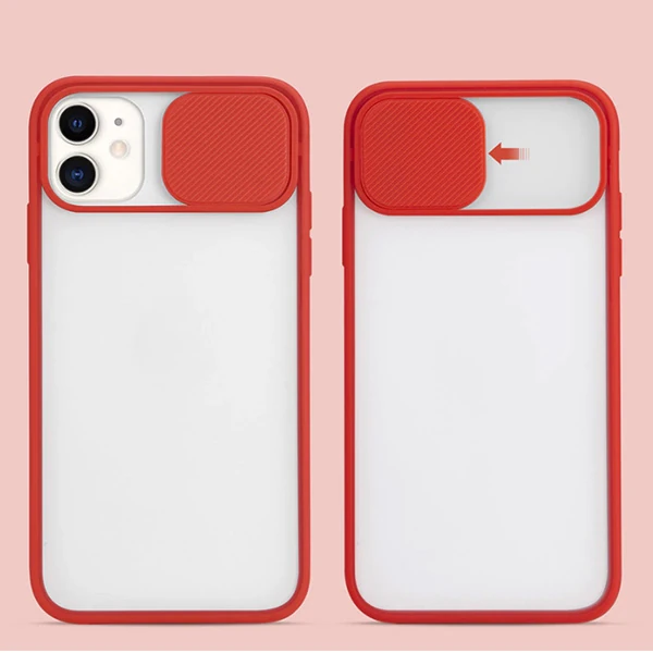 Ally İPhone 12 Mini 5.4 Kamera koruyucu Sürgülü Şeffaf Kılıf-(5775) - Görsel 6