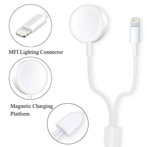 Ally 2in1 Apple Watch Şarj- İPhone Usb Şarj Kablosu-(5775) - Görsel 4