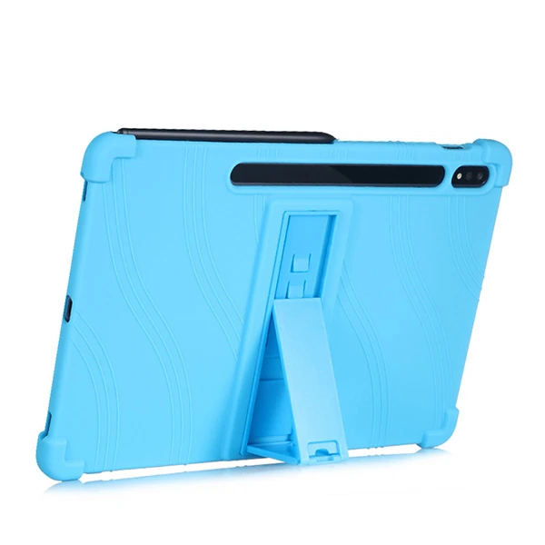 ALLY Galaxy Tab S8 Plus S7 Plus S7 FE T970 T975 Kılıf 12.4 inç Standlı Silikon Kılıf-(5775) - Görsel 6