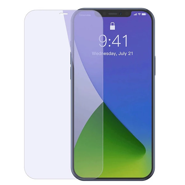 Baseus İPhone 12 Mini 5.4 0.3mm Antiblue Light Tempered Cam Ekran Koruyucu 2Adet-(5775)