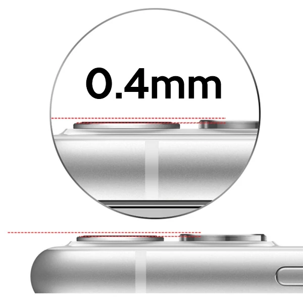 ALLY İPhone 11 6.1 3D Metal Çerçeveli Kamera Lens Koruyucu-(5775) - Görsel 6