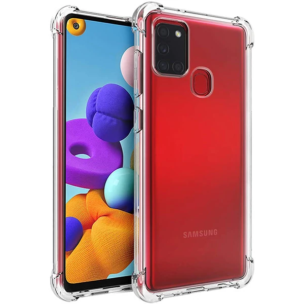 SM Galaxy A21S (SM-A12) Anti-Drop Shockproof Darbe Emici Silikon Kılıf-(5775)