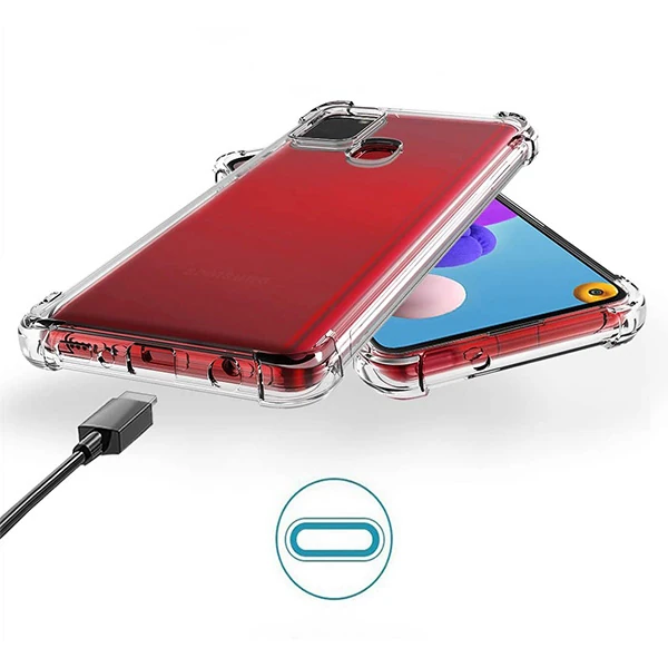 SM Galaxy A21S (SM-A12) Anti-Drop Shockproof Darbe Emici Silikon Kılıf-(5775) - Görsel 5