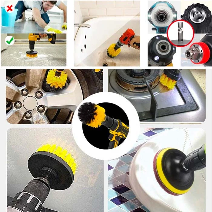 ALLY 31 Parça Çok Amaçlı Ev Banyo ve Araç Matkap Ucu Temizlik Seti-(5775) - Görsel 4