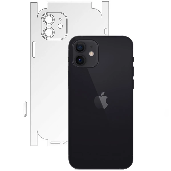İPhone 12 6.1 Hidrojel Hayalet Arka Yan Tam Kaplama Koruyucu Film-(5775)