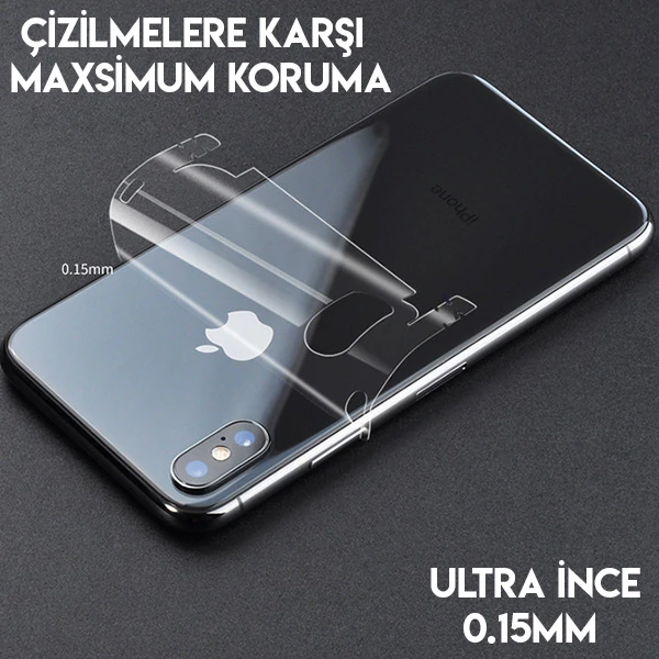İPhone 12 6.1 Hidrojel Hayalet Arka Yan Tam Kaplama Koruyucu Film-(5775) - Görsel 3