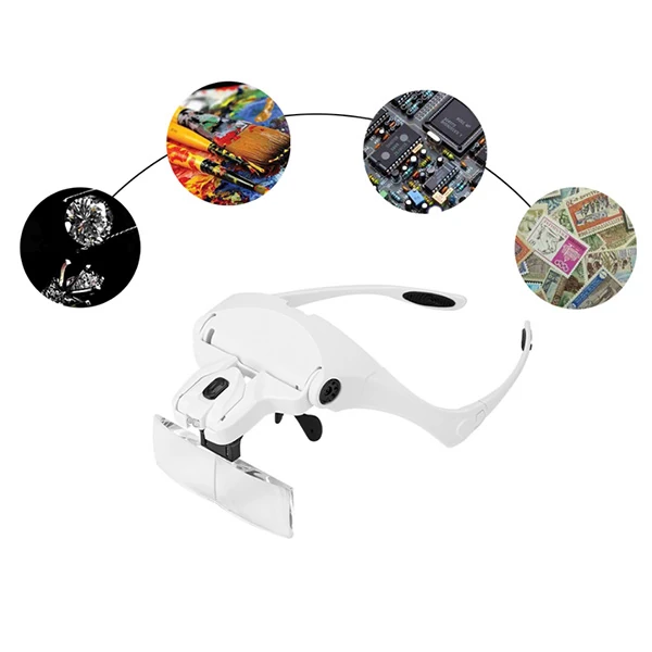 ALLY 9892B2 Yedek Lensli Led Işıklı Kafa Büyüteçi-(5775) - Görsel 4