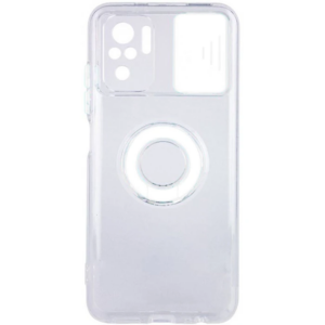 Ally Xiaomi Redmi Note 10 - 10s Kılıf Sürgülü Kamera Lens Korumalı Yüzük Standlı Silikon Kılıf-(5775)