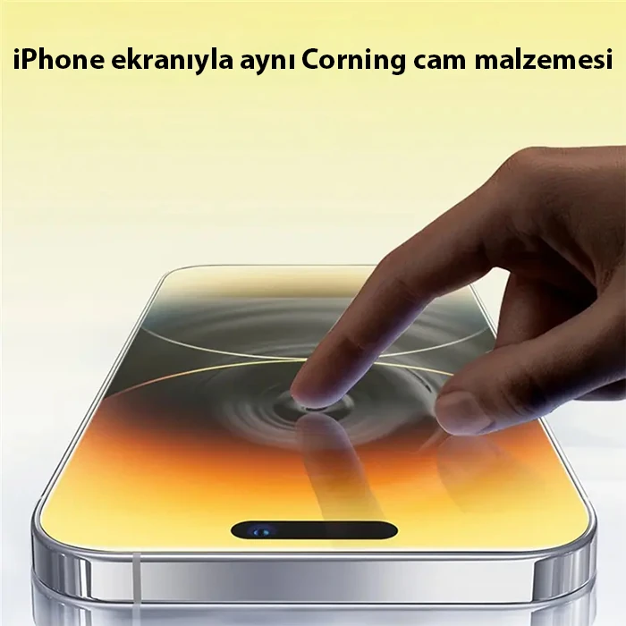 Baseus Corning iPhone 15 Pro Full Koruma Eye-Protection Tempered Cam Ekran Koruyucu-(5775) - Görsel 5