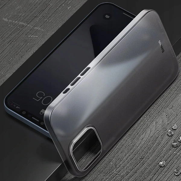 Baseus Wing Case İPhone 12 6.1 Kılıf Ultra İnce Lux Mat Şeffaf Kılıf-(5775) - Görsel 4