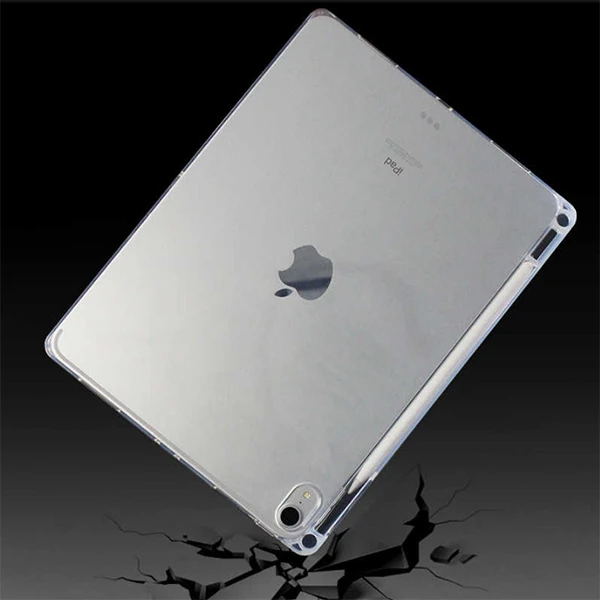 ALLY iPad Pro 11-inch (2021)-(2020)-(2018) Kalem Yerli Şeffaf Silikon Kılıf-(5775) - Görsel 3