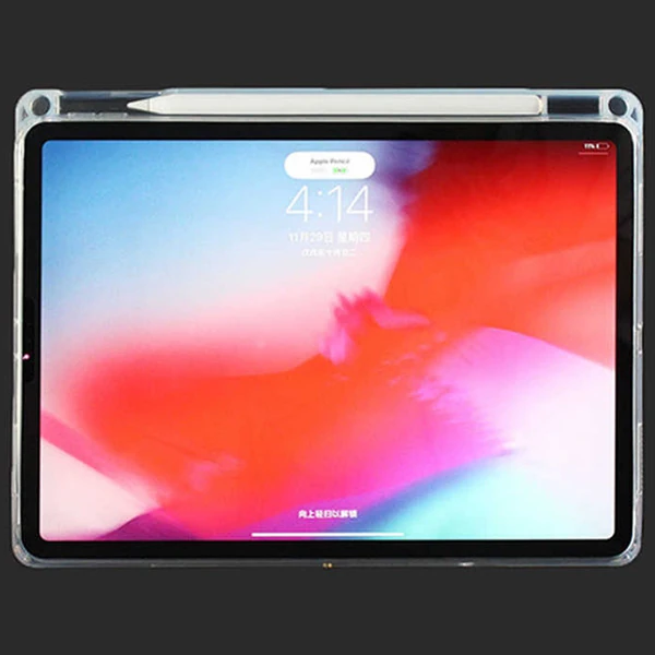 ALLY iPad Pro 11-inch (2021)-(2020)-(2018) Kalem Yerli Şeffaf Silikon Kılıf-(5775) - Görsel 4