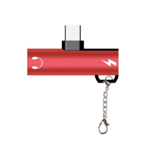 Anahtarlık Usb Type C 3.5mm Kulaklık Ve Şarj Dönüştürücü Başlık Adaptör-(5775)