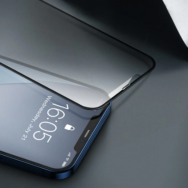 Baseus 0.25MM İPhone 12-12 PRO 6.1 3D Full Tempered Cam Ekran Koruyucu 2adet-(5775) - Görsel 2