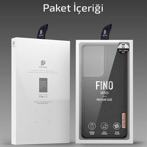 Dux Ducis Sm Galaxy S21 Ultra Kılıf Fino Series Premium Arka Koruma Kılıf-(5775) - Görsel 4