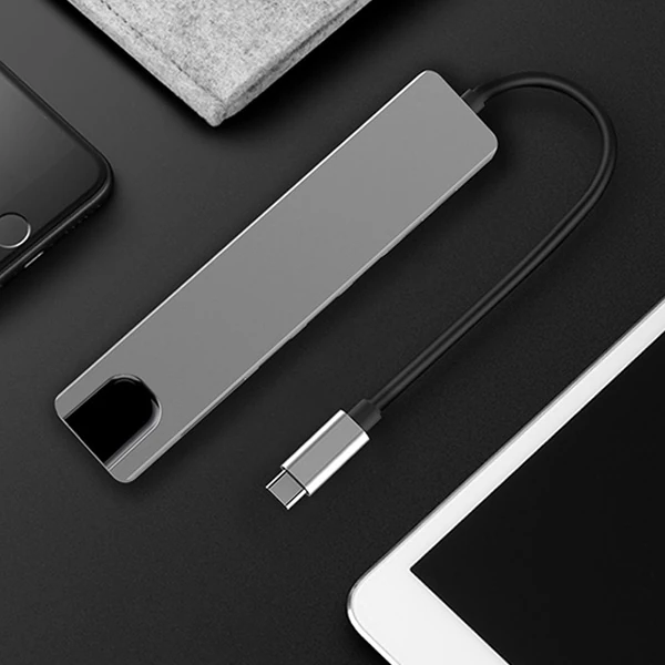 Ally 8 Port Usb 8in1 3.0 Type-C Hdmi 3XUSB+2 PD) RJ45 Hub Adaptör Çoklayıcı TF SD Kart-(5775) - Görsel 5