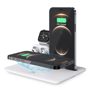 ALLY 4 in1 15W Kablosuz Hızlı Şarj Standı İPhone+İwatch+AirPods Pro Wireless-(5775)